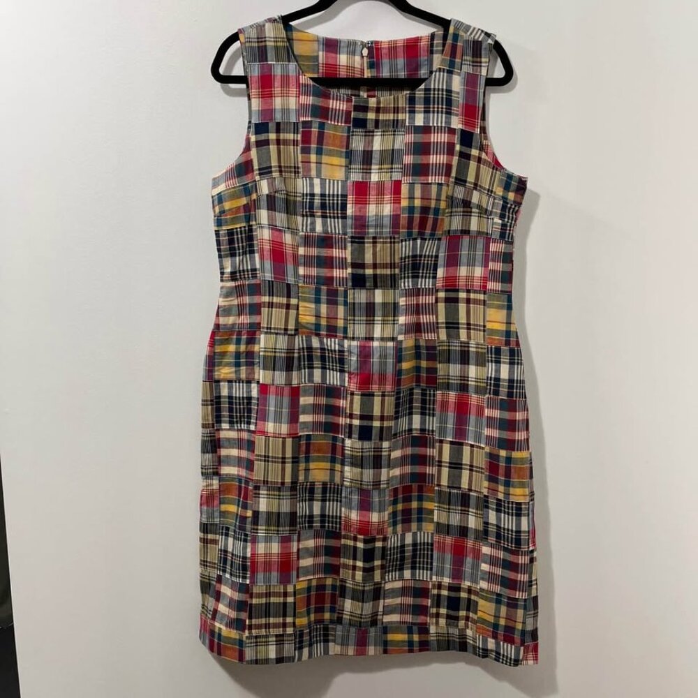 Madras Plaid Y2k Vintage Classic North Style Preppy Cottagecore Dress [Size 12] - Picture 2 of 10